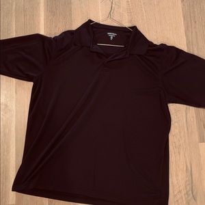 Black performance casual golf shirt